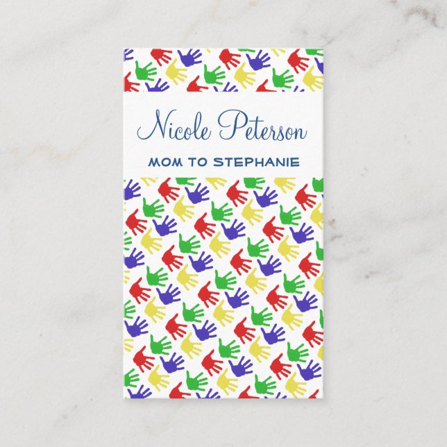 Presentación Tarjeta de llamada de mami de impresión manual (Anverso)