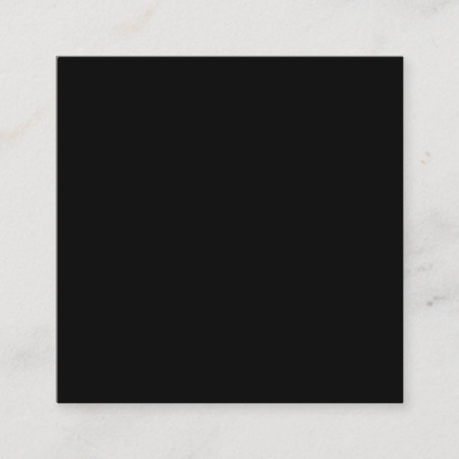 Presentación Tarjeta de llamada Personalizado Classic Black Squ (Anverso)