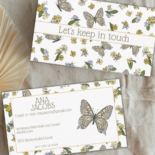 Presentación Tarjeta de llamadas de contacto de mariposa para n