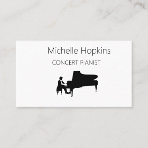Presentación Tarjeta de llamadas de elegancia de piano para pro