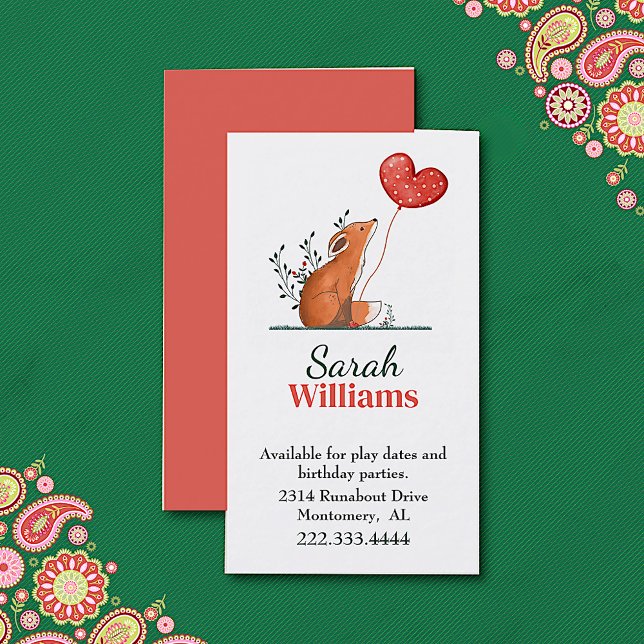 Presentación Tarjeta de llamadas de Fox con niños con globo (Subido por el creador)