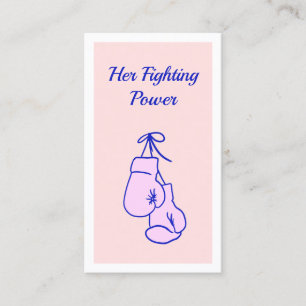 Presentación Tarjeta de llamadas de guantes de boxeo rosa