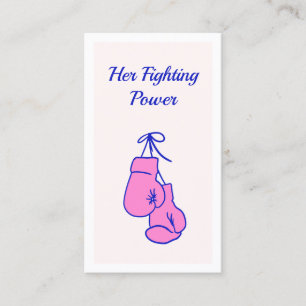 Presentación Tarjeta de llamadas de guantes de boxeo rosa