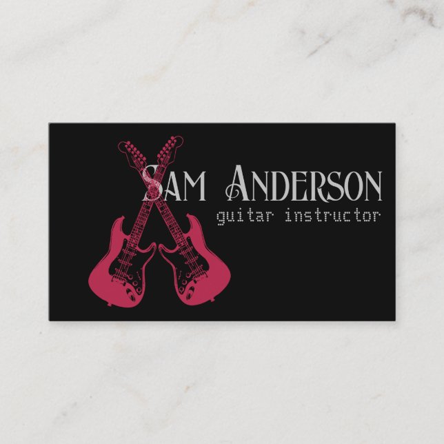 Presentación Tarjeta de llamadas de guitarra de estilo (Anverso)
