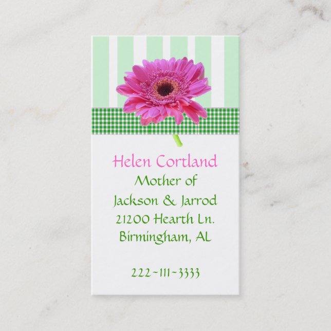 Presentación Tarjeta de llamadas de mami (Anverso)