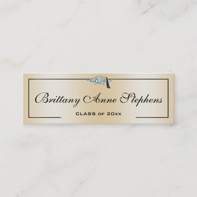 Presentación Tarjeta de llamadas de oro de Diamond Studed Grad  (Anverso)