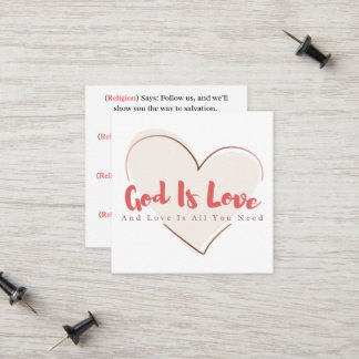 Presentación Tarjeta de llamadas de Share Gods Love Gospel Trac