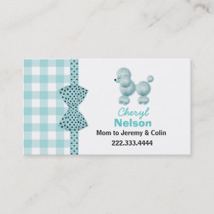 Presentación Tarjeta de mami de caramelo francés de moda Aqua