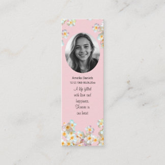 Presentación Tarjeta de marcador de libro miniatura de funeral 