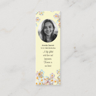 Presentación Tarjeta de marcador de libro miniatura de funeral 
