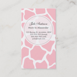 Presentación tarjeta de momia personalizado giraffe