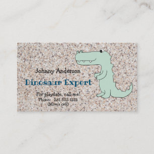 Presentación Tarjeta De Negocios De Dinosaurios Infantil Para E