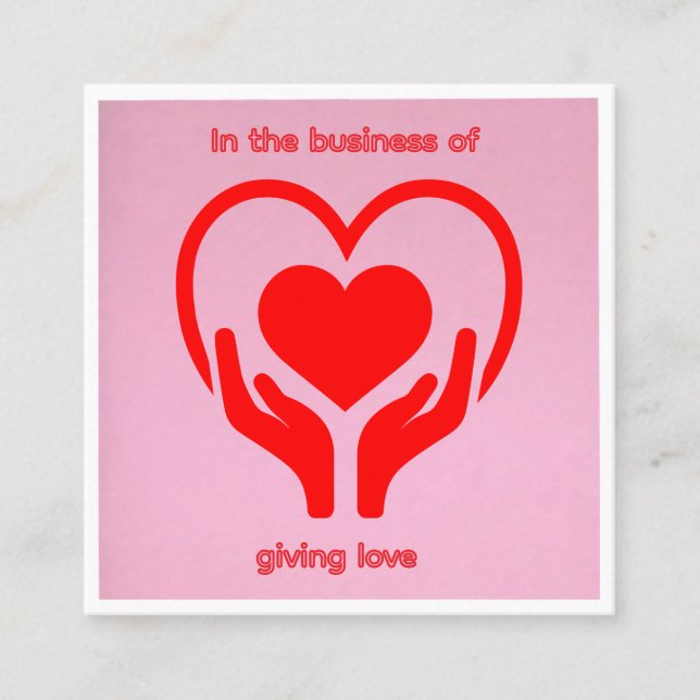 Presentación Tarjeta de Negocios del Amor (Anverso)