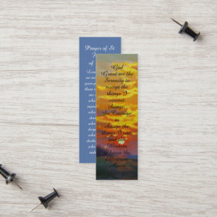 Presentación Tarjeta de oración con marcador de libro para sere