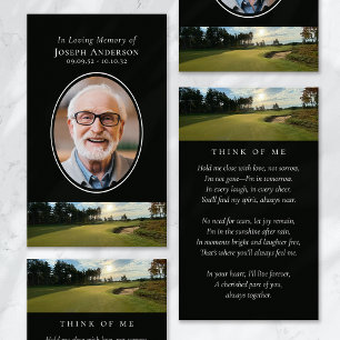 Presentación Tarjeta de oración conmemorativa del campo de golf