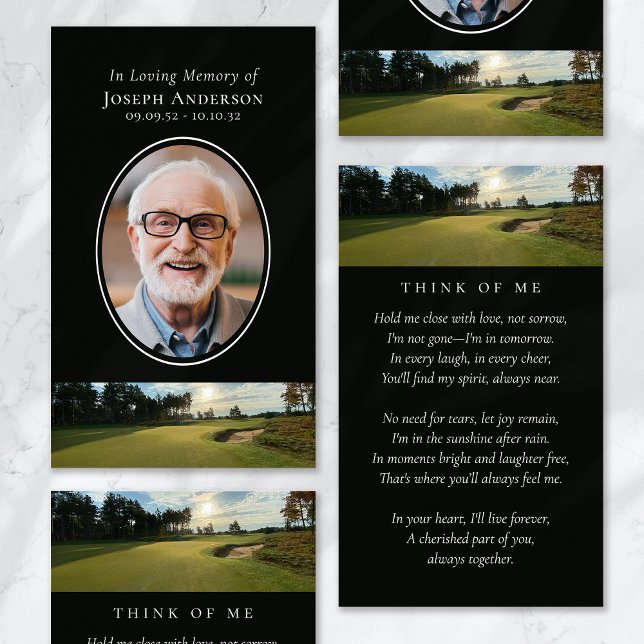 Presentación Tarjeta de oración conmemorativa del campo de golf (Subido por el creador)