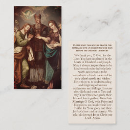 Presentación Tarjeta de oración de boda católica personalizada