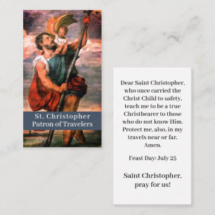 Presentación Tarjeta de oración del Personalizable de Saint Chr