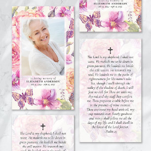 Presentación Tarjeta de oración Floral Fotos Funerales Memorial