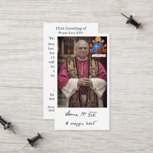 Presentación Tarjeta de oración León XIV del Papa