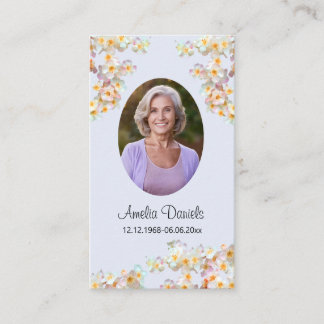 Presentación Tarjeta de oración para funeral de flor silvestre 