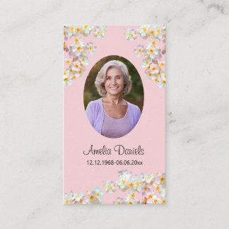 Presentación Tarjeta de oración para funeral de flor silvestre 