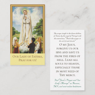 Presentación Tarjeta de oración personalizable Nuestra Señora d