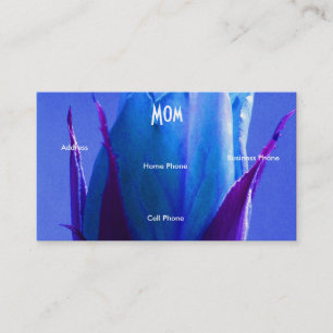Presentación Tarjeta de perfil de Rosa azul de mamá