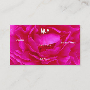 Presentación Tarjeta de perfil de Rosa azul rosa para mamá