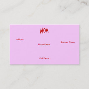 Presentación Tarjeta de perfil mami rosa rosa I