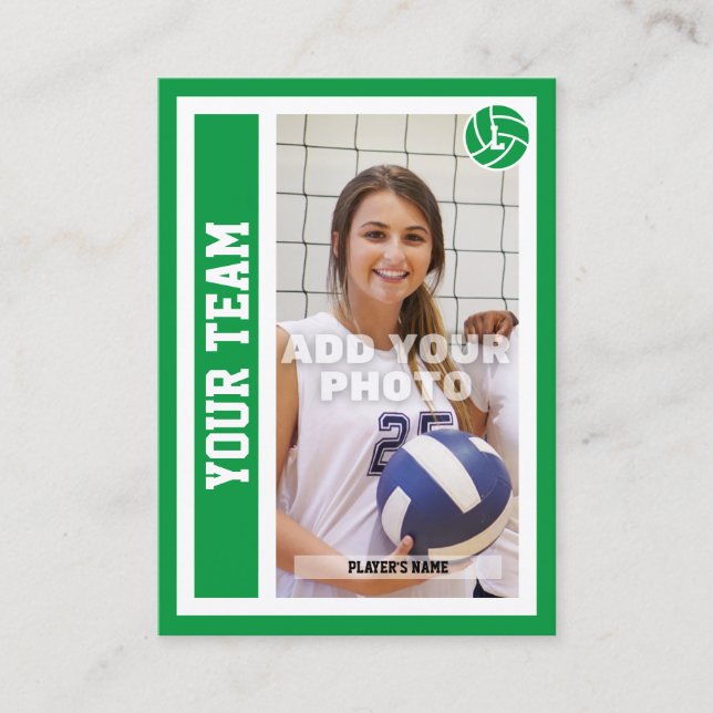 Presentación Tarjeta de personalizado de Voleibol Trading Card  (Anverso)