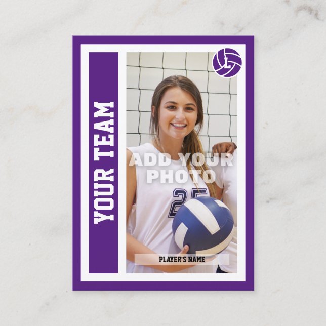 Presentación Tarjeta de personalizado de Voleibol Trading Card  (Anverso)