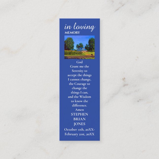 Presentación Tarjeta de plegaria fotográfica de la simpatía de  (Anverso)