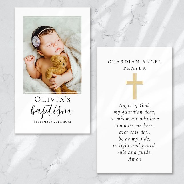 Presentación Tarjeta de plegarias de Baptism Photo Keepsake (Subido por el creador)