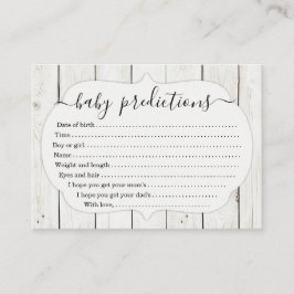 Presentación Tarjeta de predicción para bebés para Baby Shower 