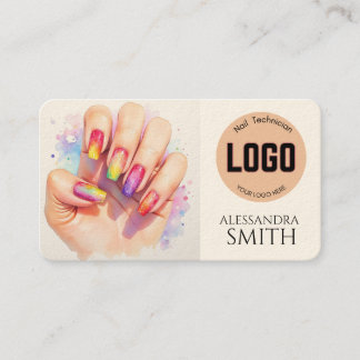 Presentación Tarjeta de uñas profesional simple moderna para té