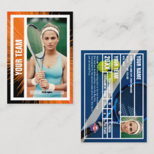 Presentación Tarjeta de venta de equipos de tenis - Rays Naranj