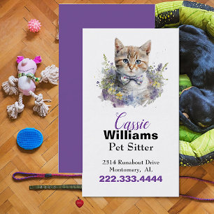 Presentación Tarjeta de visita Cute Kitten Mascota Sitter