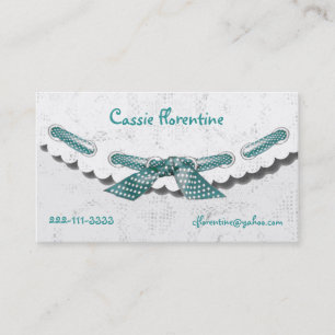 Presentación Tarjeta de visita de encaje del chica