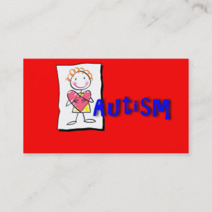 Presentación Tarjeta de visita de la conciencia del autismo