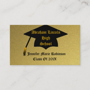 Presentación Tarjeta de visita de la graduación del oro