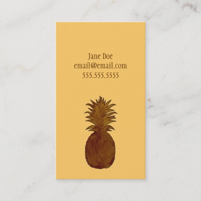 Presentación Tarjeta de visita de la piña (Anverso)