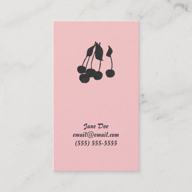 Presentación Tarjeta de visita de las cerezas (Anverso)