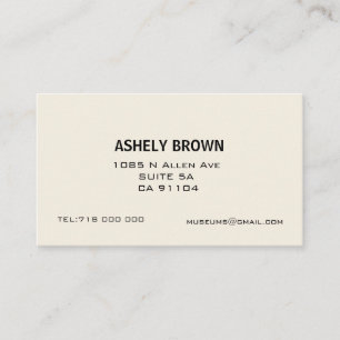 Presentación Tarjeta de visita de llamada minimalista de Ecru