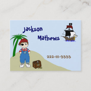 Presentación Tarjeta de visita de los niños del pirata