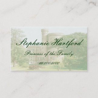 Presentación Tarjeta de visita de princesa Castle