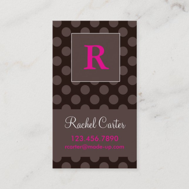 Presentación Tarjeta de visita del chocolate (Anverso)