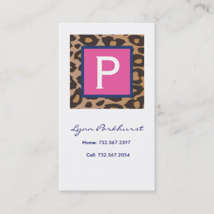 Presentación Tarjeta de visita del leopardo