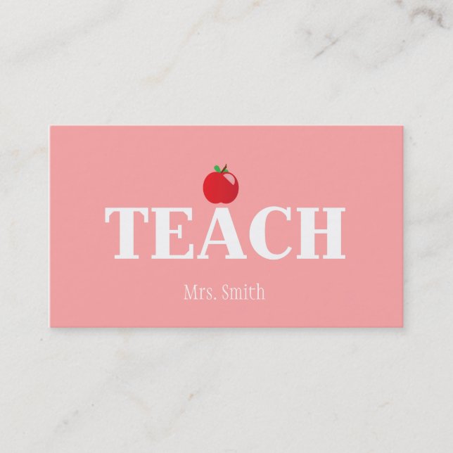 Presentación Tarjeta de visita del profesor (Anverso)