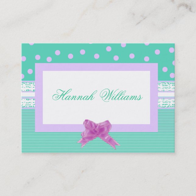 Presentación Tarjeta de visita del remiendo (Anverso)